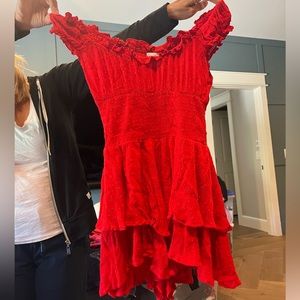 Red romper dress!